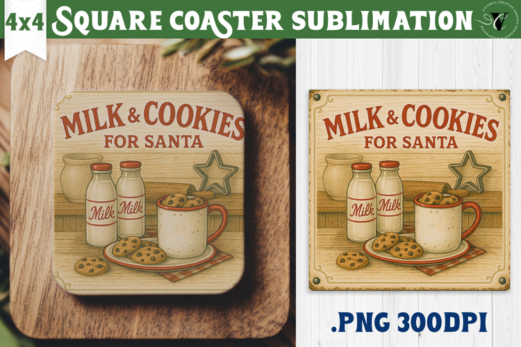 Retro Christmas Square Coasters | Christmas quotes