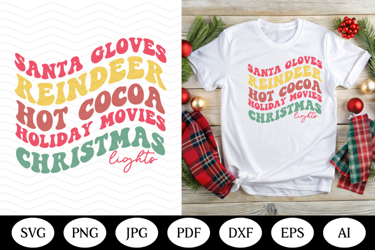 Retro Christmas SVG Design, christmas png dxf, illustrations