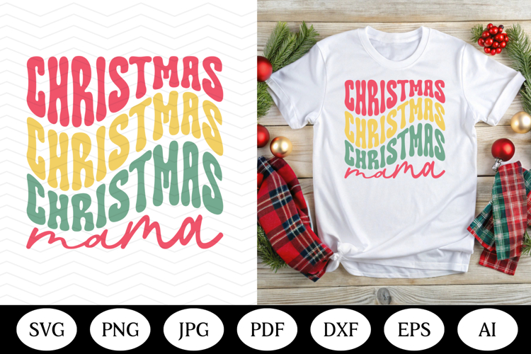 Retro Christmas SVG Design, christmas png dxf, illustrations