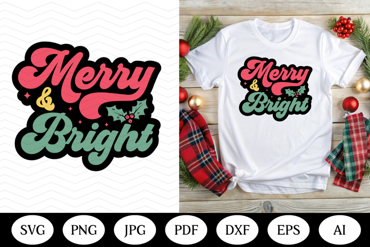 Retro Christmas SVG Design, christmas png dxf, illustrations
