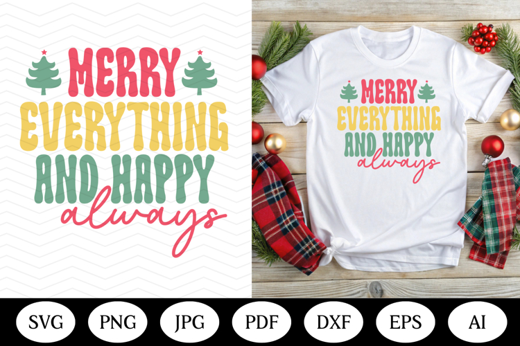 Retro Christmas SVG Design, christmas png dxf, illustrations