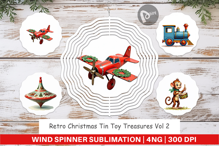 Retro Tin Toy Wind Spinner