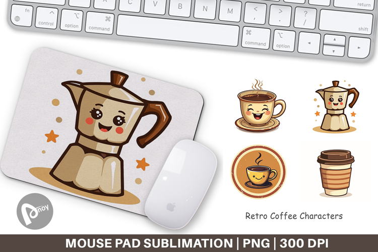 Mouse Pad Retro Coffee