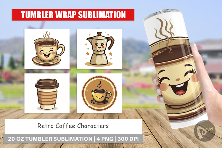 Tumbler Retro Coffee