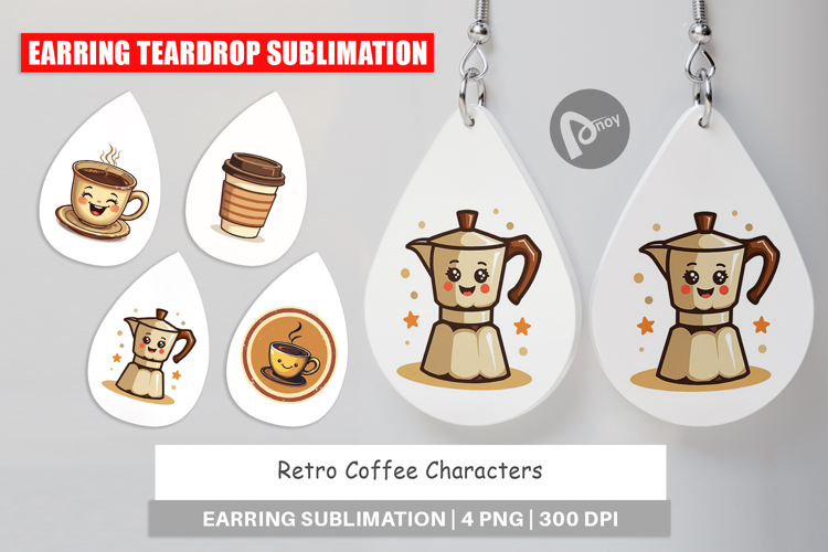 Earring Retro Coffee