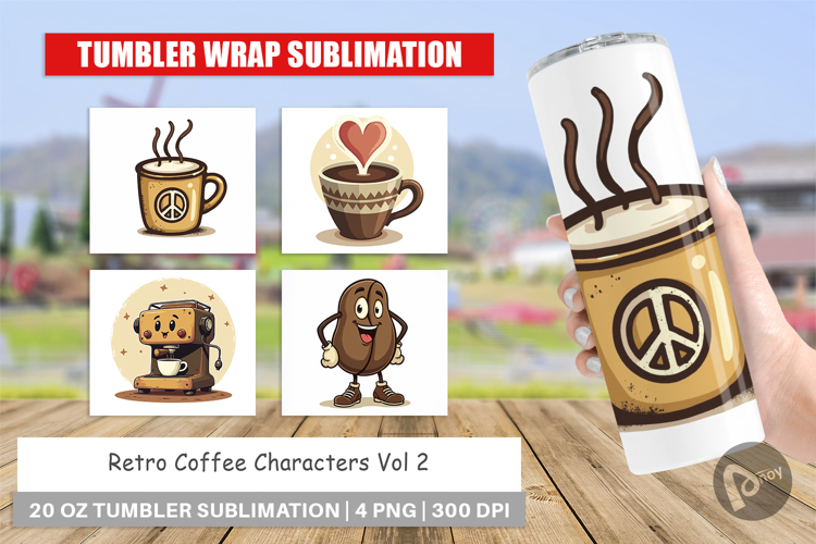 Tumbler Retro Coffee