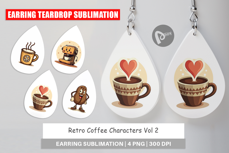 Earring Retro Coffee