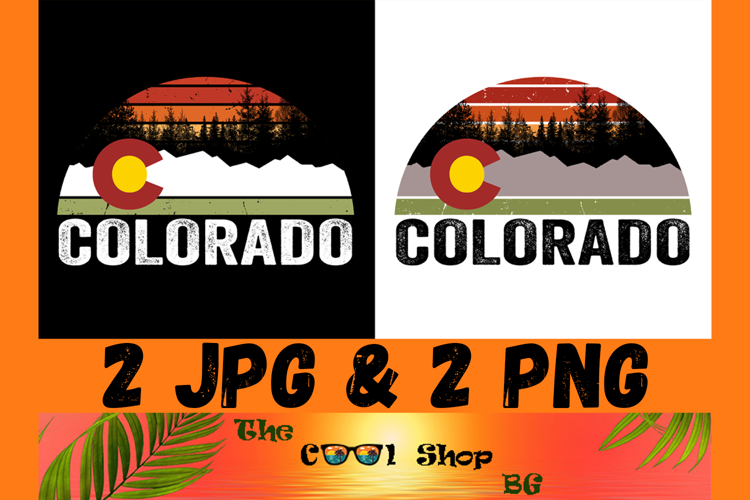 Retro Colorado Vintage Sublimation Png, Colorado Sunset Png