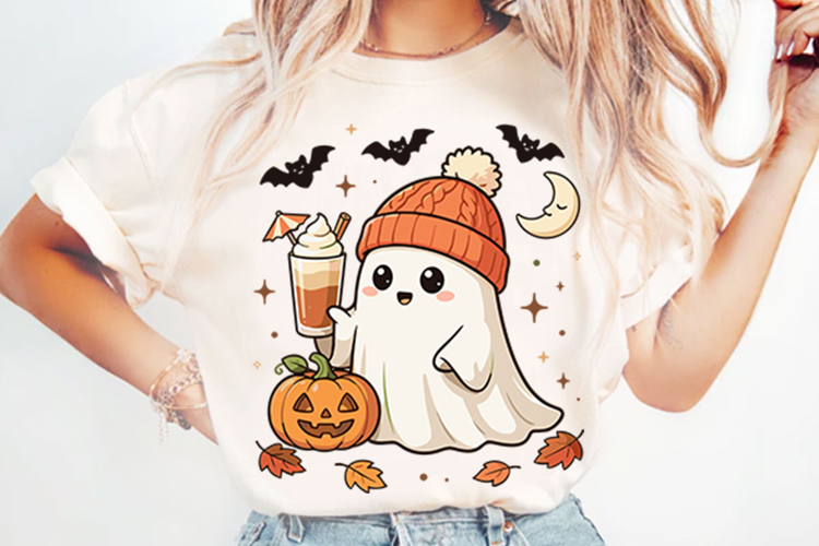 Retro Cute Ghost PNG Designs