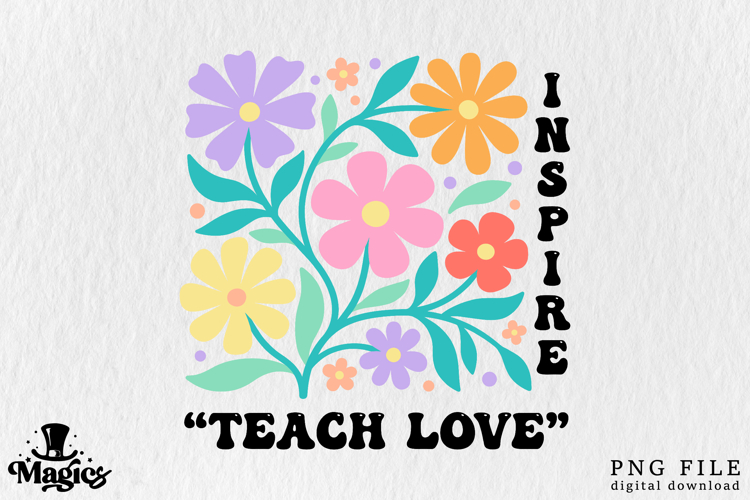 Retro Daisy Flowers PNG
