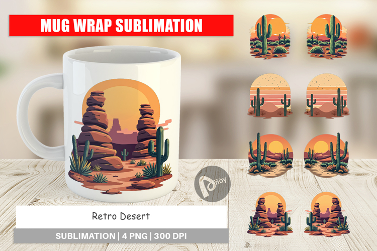 Mug Wrap Retro Desert Vibes