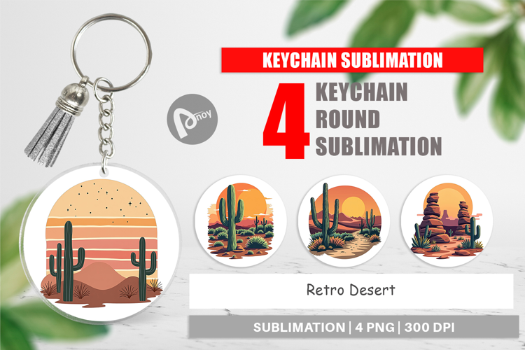 Keychain Retro Desert Vibes