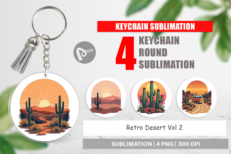 Keychain Retro Desert Vibes