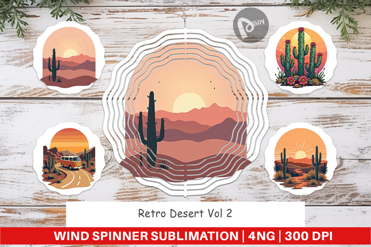 Wind Spinner Retro Desert Vibes