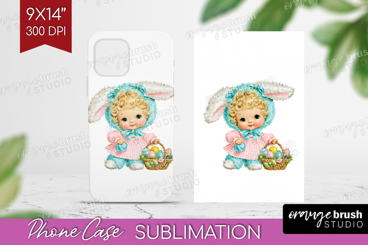 Retro Easter Phone Case PNG - Cute Animal Case PNG