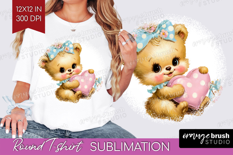 Retro Easter Round Tshirt Background - Cute Animal PNG