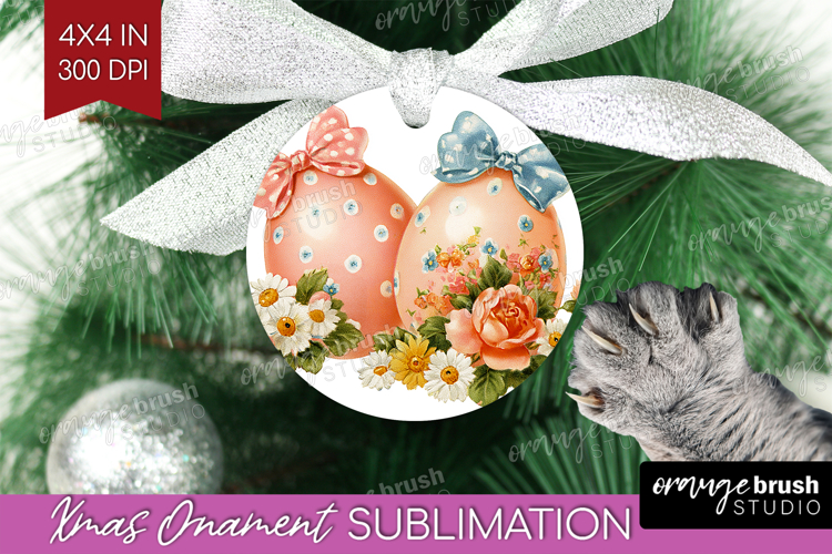 Retro Easter Ornament PNG - Cute Animal PNG Sublimation