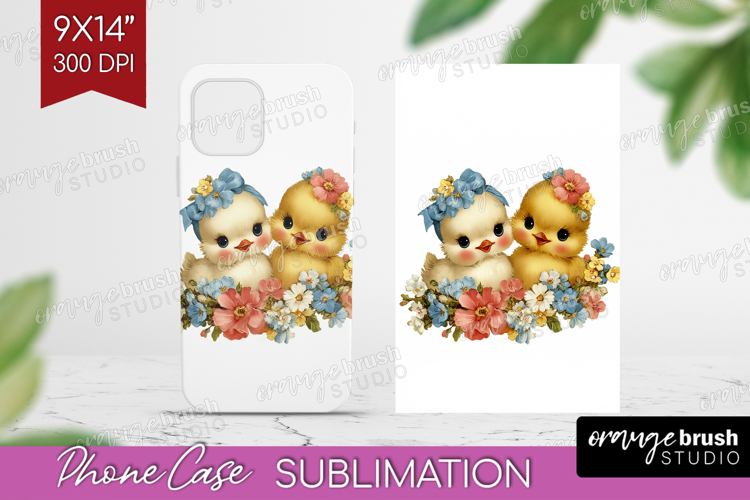 Retro Easter Phone Case PNG - Cute Animal Case PNG