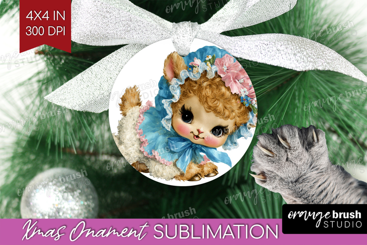 Retro Easter Ornament PNG - Cute Animal PNG Sublimation