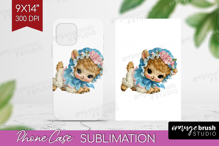 Retro Easter Phone Case PNG - Cute Animal Case PNG