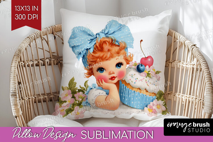 Retro Easter Pillow Sublimation - Cute Animal Pillow Cover example image 1