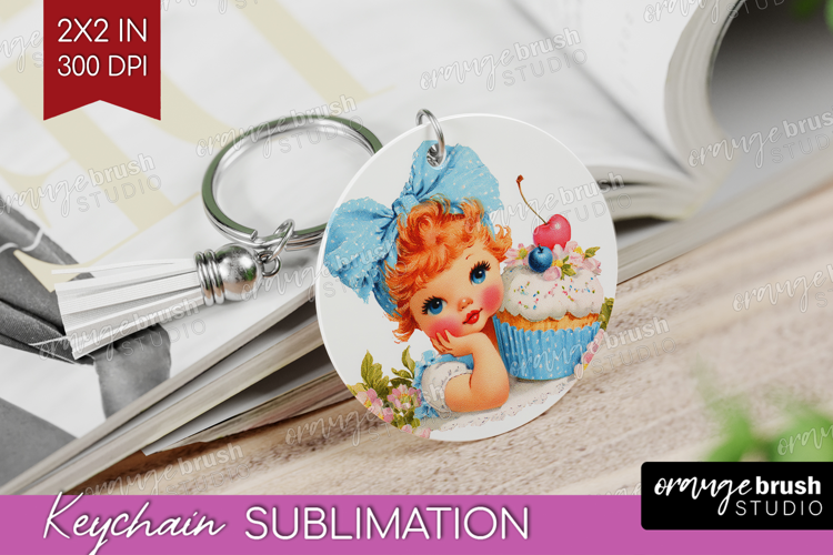 Retro Easter Keychain PNG - Cute Animal Keychain Sublimation
