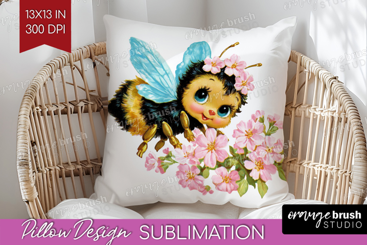 Retro Easter Pillow Sublimation - Cute Animal Pillow Cover