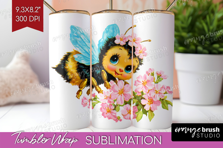 Retro Easter Tumbler Wrap - Cute Animal Tumbler PNG