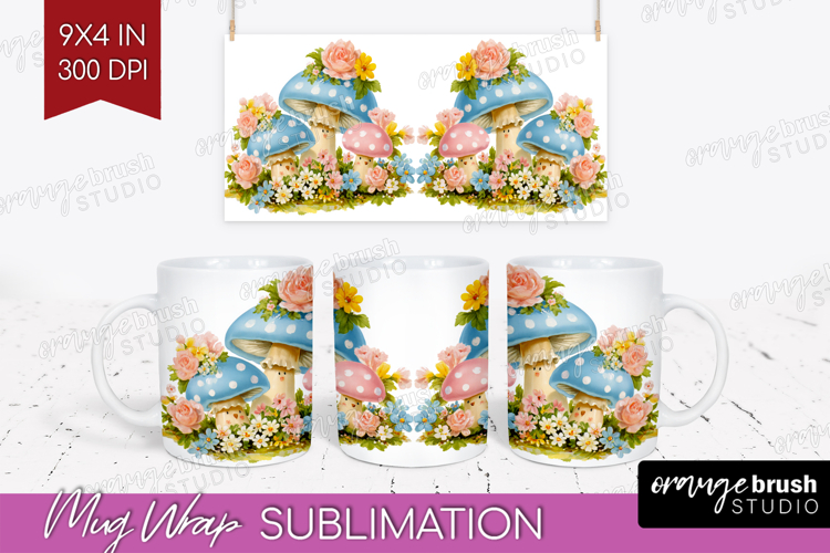 Retro Easter Mug Wrap - Cute Animal Mug PNG Sublimation