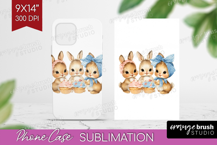 Retro Easter Phone Case PNG - Cute Animal Case PNG