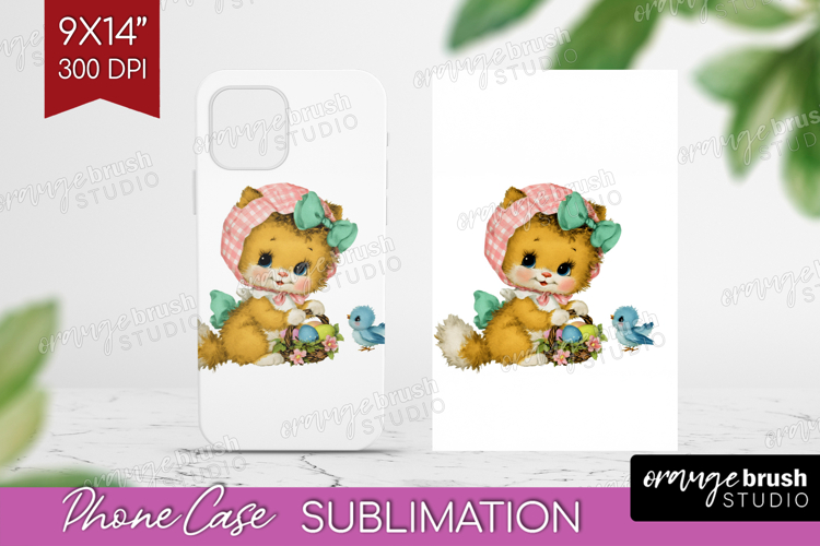 Retro Easter Phone Case PNG - Cute Animal Case PNG