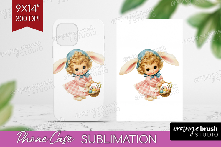 Retro Easter Phone Case PNG - Cute Animal Case PNG