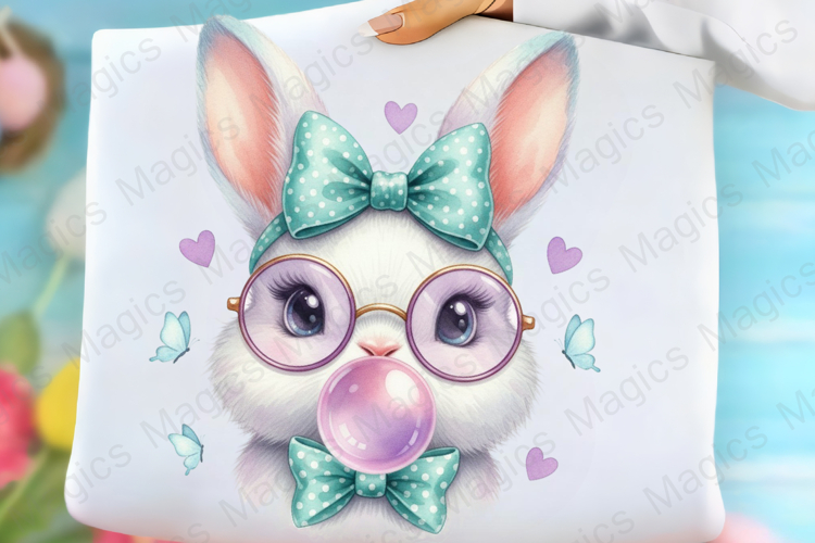 Retro Easter Bunny PNG