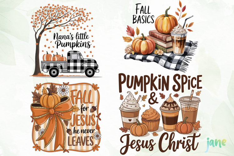 Retro Fall PNG Clipart