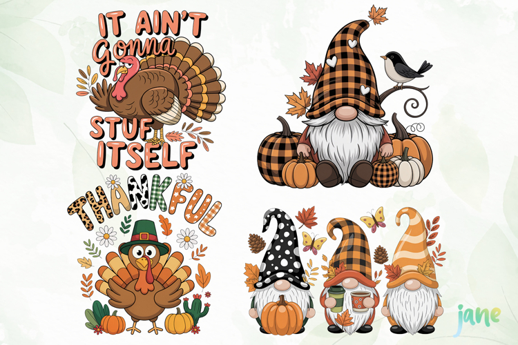 Retro Fall PNG Clipart