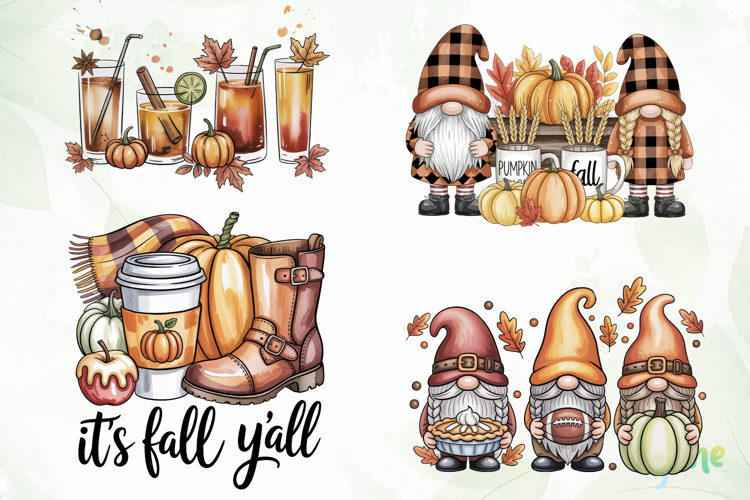 Retro Fall PNG Clipart