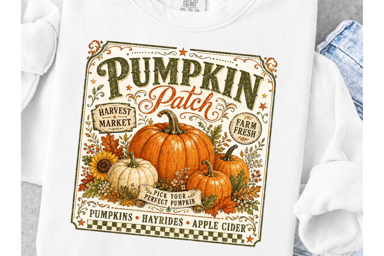 Retro Fall Pumpkin PNG Pumpkin Patch PNG