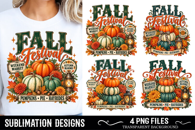 Retro Fall Pumpkin PNG Thanksgiving Fall example image 1