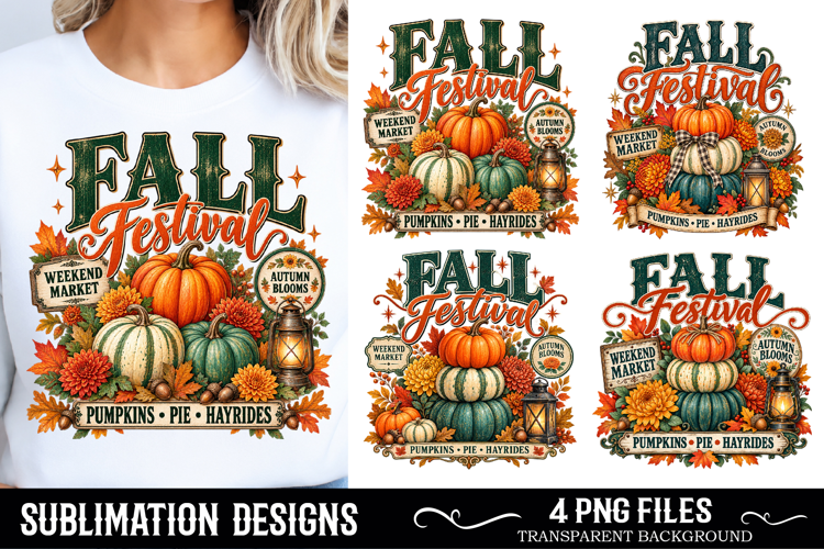 Retro Fall Pumpkin PNG Thanksgiving Fall
