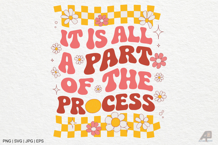 Boho Retro Flowers with Quotes SVG PNG