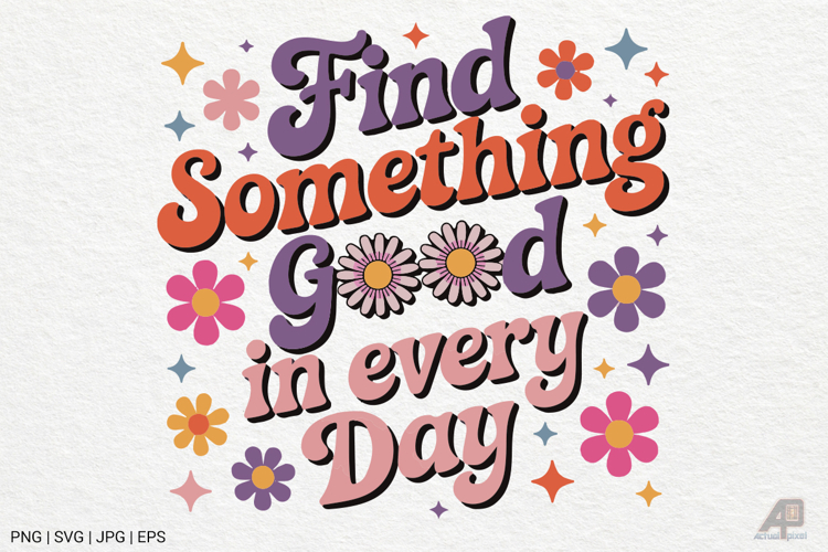 Boho Retro Flowers with Quotes SVG PNG