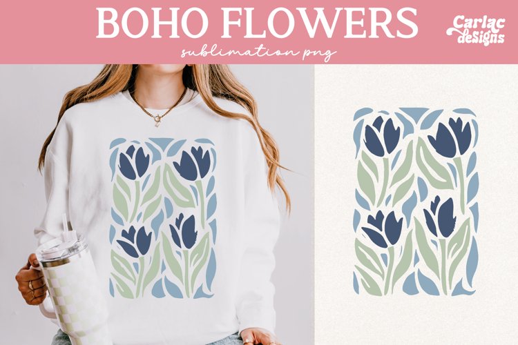 Retro Flowers Sublimation