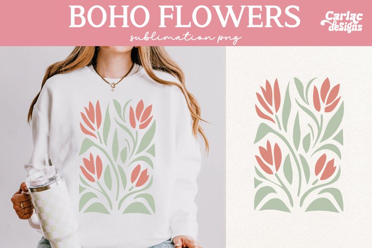 Retro Flowers Sublimation