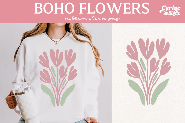 Retro Flowers Sublimation