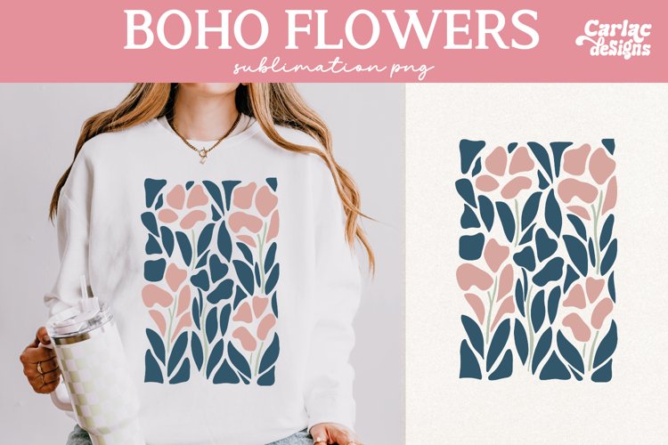 Retro Flowers Sublimation