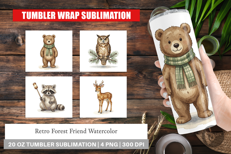 Retro Forest Friend Tumbler