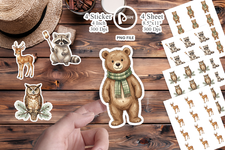 Retro Forest Friend Sticker