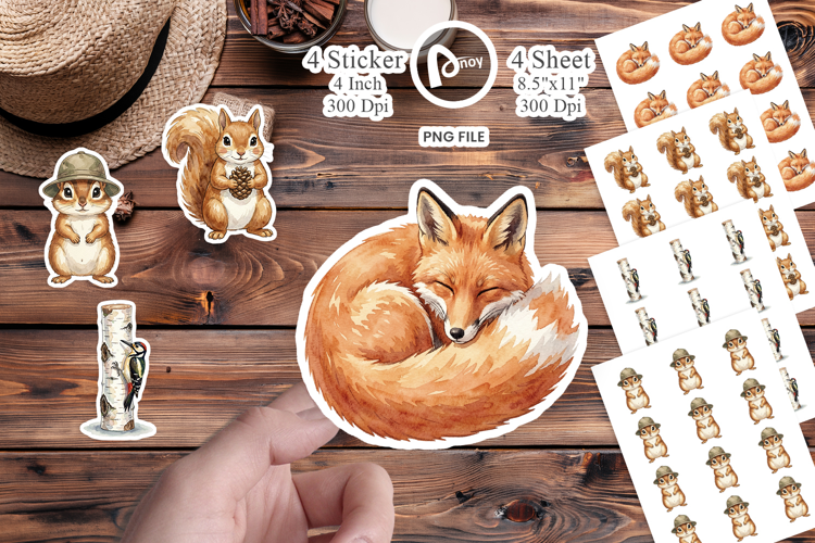 Retro Forest Friend Sticker