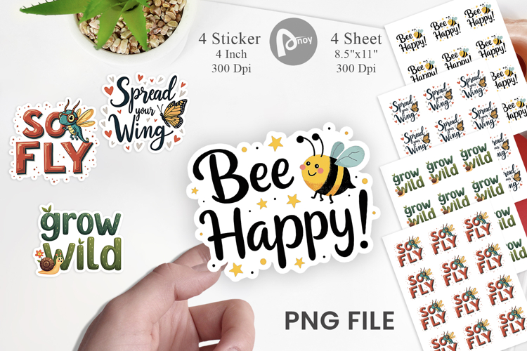 Retro Garden Critters Sticker