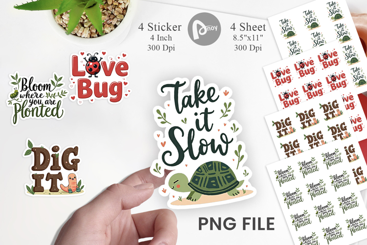 Retro Garden Critters Sticker